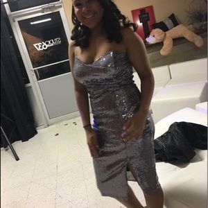 Silver sequence dress